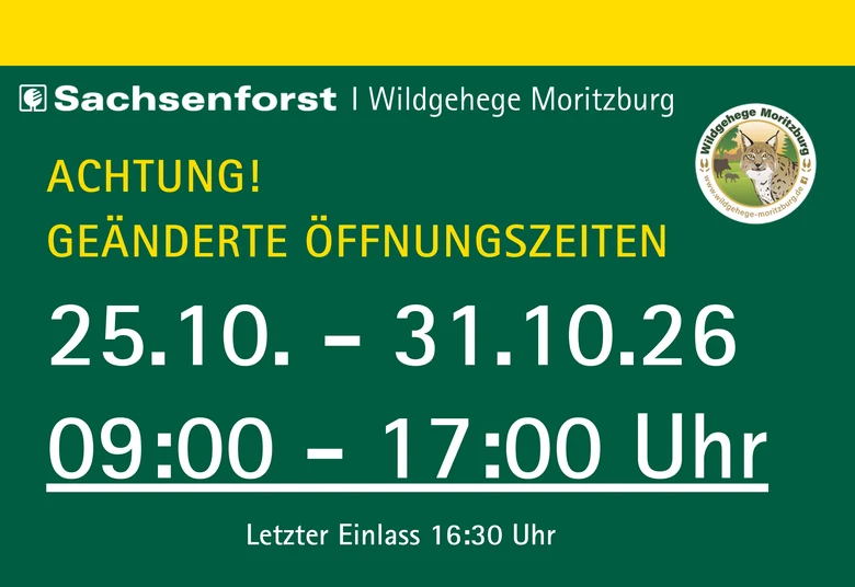 Plakat zu den geänderten Öffnungszeiten