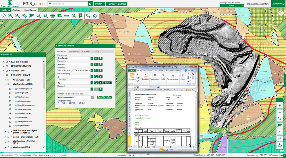 Screenshot von FGIS-Online