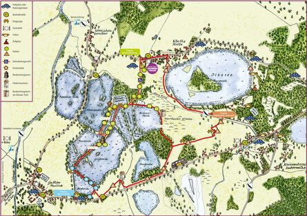 Übersicht über Lehrpfade im sächsischen Wald Staatsbetrieb