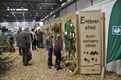 Besucher auf dem Erlebnispfad