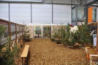 Der Messe-Stand des Staatsbetriebes Sachsenforst in Leipzig