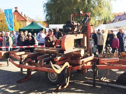 Ein mobiles Sägewerk.